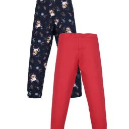 Plum Tree Kids Red & Navy Printed  Leggings (Pack of 2)-picture-20
