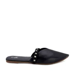 Madras Trunk Women's Harley Black Mule Shoes-image-33