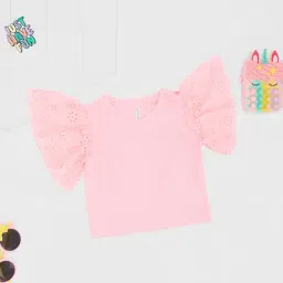 Pantaloons Junior Girls Pink Top-image-28