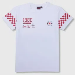 Gini & Jony Kids White & Red Printed T-Shirt-picture-25