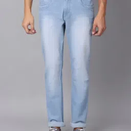 Cantabil Light Blue Cotton Regular Fit Jeans-picture-31