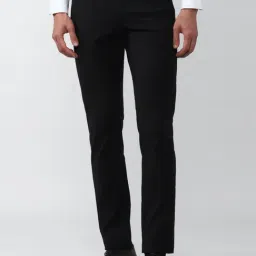 Van Heusen Black Cotton Slim Fit Trousers-picture-28