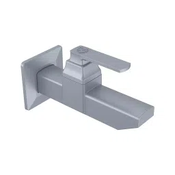 RN PTMT Long Body Bib Tap with Flange Wall Mount White & Metallic Blue 20 mm Faucet Hole, RNVIP02A33 image 1