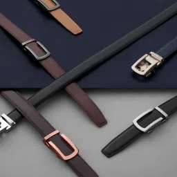 Halden Grey Falcon Formal Belt With Classic Silver Matt Buckle image 4