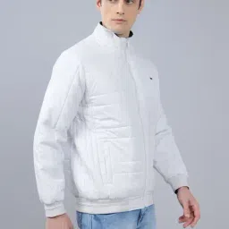 Cantabil White Nylon Regular Fit Reversible Jacket image 3