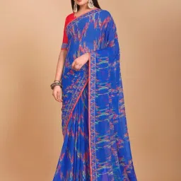 Saree Mall Blue Embellished Sarees With Unstitched Blouse-picture-29