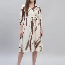 Cantabil Multi Color Regular Fit Printed Knee Dress-picture-12