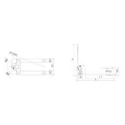 RB 2500 Kg (2.5 Ton) Lifting Capacity and 1150 mm Fork Length Hydraulic Pallet Truck, RB-101 image 3