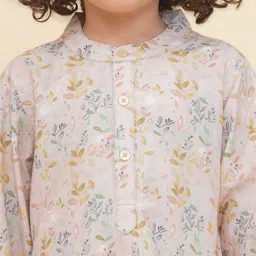 Sethukrishna Boys Floral Printed Regular Kurta with Pyjamas image 3
