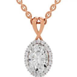 Sparkles Lab Grown Diamond 14k (585) Rose Gold Pendant for Women-picture-0