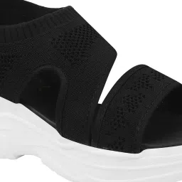 Shoetopia Kids Black Sling Back Wedges image 4