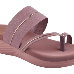 Shoetopia Kids Mauve Toe Ring Wedges image 4