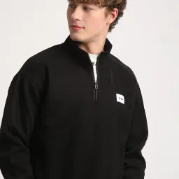 The Bear House Black Cotton Regular Fit Sweatshirt image 4