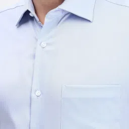 Allen Solly Blue Cotton Regular Fit Shirt image 4