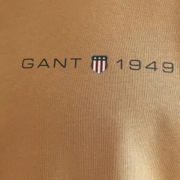 Gant Beige Poly Cotton Regular Fit Sweatshirts And Hoodies image 4