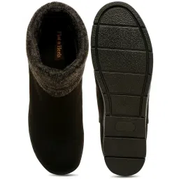 Flat N Heels Women's Black Casual Booties image 4