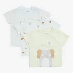 HOP Baby by Westside White Printed Cotton T-Shirts - Pack of 3-picture-14