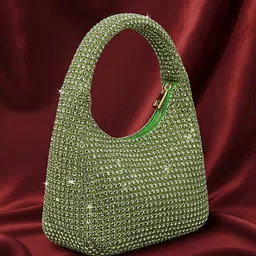 bebe Embellished Half Moon Handheld Bag image 2