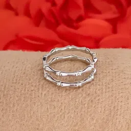 M Men Style Men Stainless Steel Silver-Plated Adjustable Finger Ring image 4