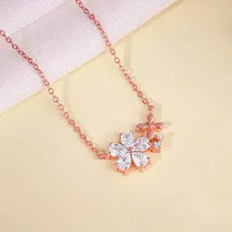 GIVA 925 Sterling Silver Rose Gold Necklace for Women-picture-45