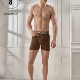 LUX Venus Assorted Cotton Pocket Trunks - Pack of 3-picture-13