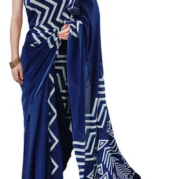 Craft Musium Geometric Printed Pure Cotton Saree image 2