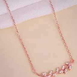 GIVA 925 Sterling Silver Rose Gold Necklace for Women-image-101