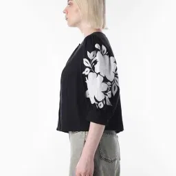 Only Black Cotton Embroidered Top image 4