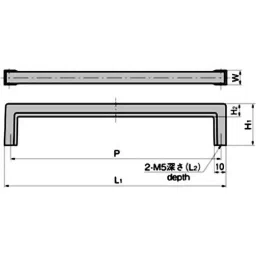 TAKIGEN Square Type No.3 Handle Zinc Alloy Satellite Chrome Plating 50 g, A-165-4-picture-29