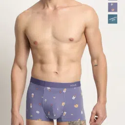 The Bear House Multicolored Comfort Fit Printed Trunks - Pack Of 3-picture-41