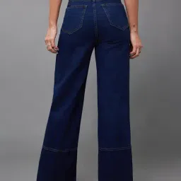 Miss Chase Blue Relaxed Fit High Rise Stretchable Jeans image 2
