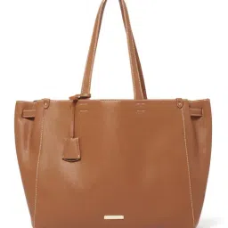 Forever New Tan Large Unstructured Tote Bag-image-4