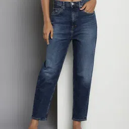 TOMMY HILFIGER Blue Cotton Slim Fit High Rise Jeans-picture-29