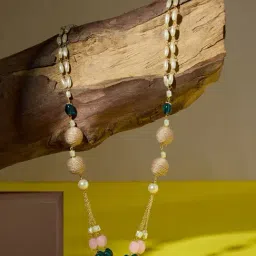 Zaveri Pearls Multicolor Beads Embellished Multistrand Contemporary Necklace-picture-12