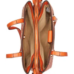 Caprese Intense Rust Britney Animal Effect Large Leather Tote image 5