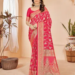 DIVASTRI Silk Blend Kanjeevaram Saree-image-95