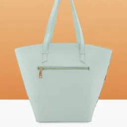 Caprese Green Alaya Printed Large Leather Tote image 3