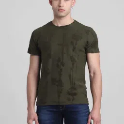 Jack & Jones Capulet Olive Cotton Regular Fit Printed T-Shirt-picture-21