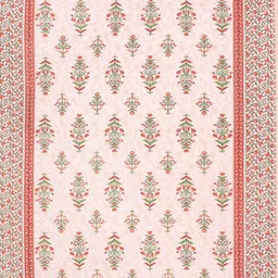 Salgia Red & White Ethnic Motifs 144 TC Single Bedsheet with 1 Pillow Covers image 4