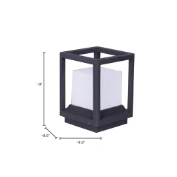 Fos Lighting Square Cubicle Grey Cast Aluminium Gate Lamp - 4250-6x6-GL1 image 3