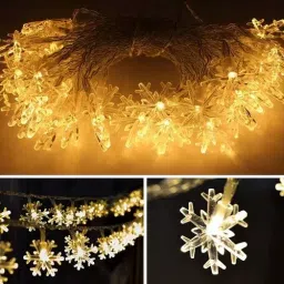 X4Decor 14 Led Snow Flake String Light Warm White SF01 image 5