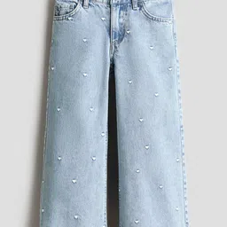 H&M Motif-Detail Wide Leg Jeans image 5