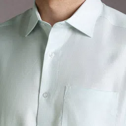 Louis Philippe Textured Spread Collar Cotton Shirt image 4