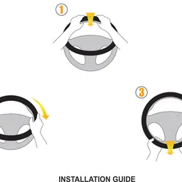 CARIZO Car Steering Wheel Cover | Microfiber Leather | Breathable Anti Slip | Odourless | Finger Grip Black | Compatible with Maruti Suzuki Swift Dzire (Type-II) 2012-2016 image 4