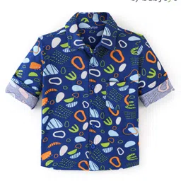 Babyoye 100% Cotton Full Sleeves Printed Shirt with Eco-Jiva Finish - Blue-image-46