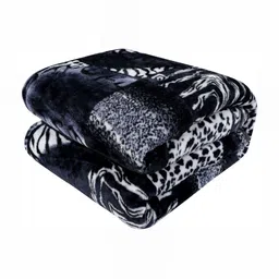 Changers Black & White Heavy Winter 550 GSM Double Bed Blanket image 3