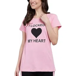 Funday Fashion Women Graphic Printed Round Neck Short Sleeves Regular Fit T-shirt-image-57