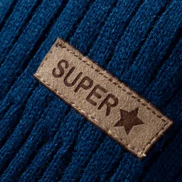 Babyhug Knit Full Sleeves Pullover Solid Sweater - Navy Blue image 3