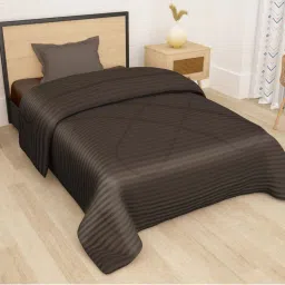 Story@Home Brown Microfiber 180 Gsm Fusion Reversible Single Comforter (Brown)-image-20