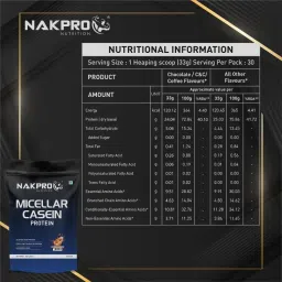 NAKPRO Micellar Casein Protein Powder - Coffee image 3